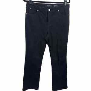 Nine West Boot Cut West End Fit Jeans Women's Size 12 Black Button Flap Pocket